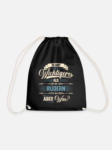 Rudern Ruderer Ruderboot - Turnbeutel - Schwarz