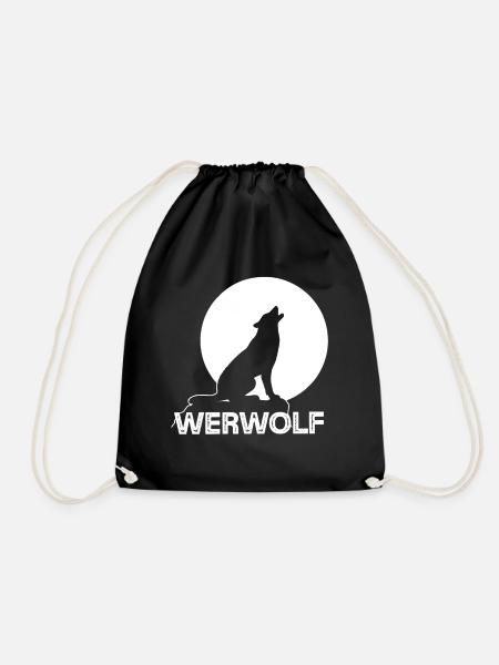 Werwolf Vollmond Wolf Wolfsrudel - Turnbeutel - Schwarz