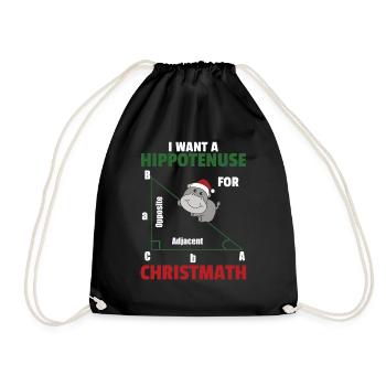 Je veux un hippopotame pour les hippopotames doux de Noël - Sac de sport léger - noir - Devant