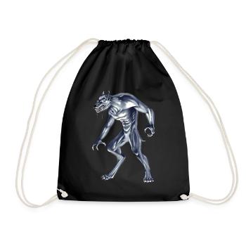 Cryptid Monster Dogman - Drawstring Bag - black - Front