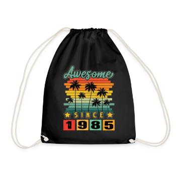 Awesome Since 1985 - Drawstring Bag - black - Front