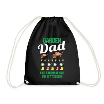Garten Papa Lustiger Spruch Geschenk Herren - Turnbeutel - Schwarz - Vorne