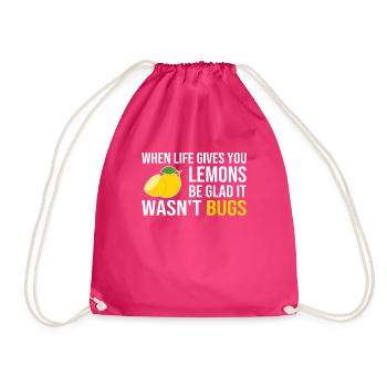 Life Gives You Lemons Not Bugs Developer Coder - Turnbeutel - Fuchsia - Vorne
