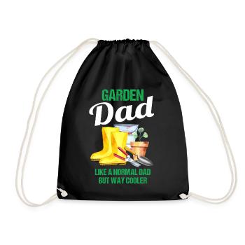 Garten Papa Lustiger Spruch Geschenk Herren - Turnbeutel - Schwarz - Vorne