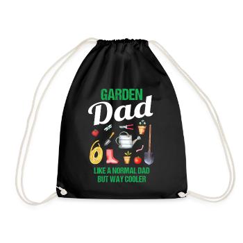 Garten Papa Lustiger Spruch Geschenk Herren - Turnbeutel - Schwarz - Vorne