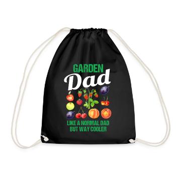Garten Papa Lustiger Spruch Geschenk Herren - Turnbeutel - Schwarz - Vorne