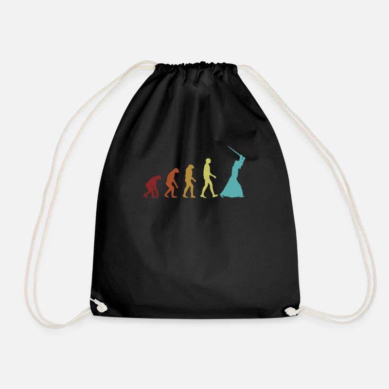 Kendo Evolution Kenjutsu Kata Shinai Samurai Kendo - Turnbeutel - Schwarz