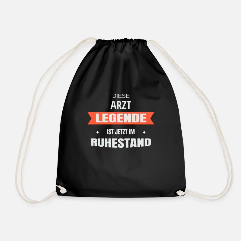 Rente Ruhestand Pension Arzt - Turnbeutel - Schwarz