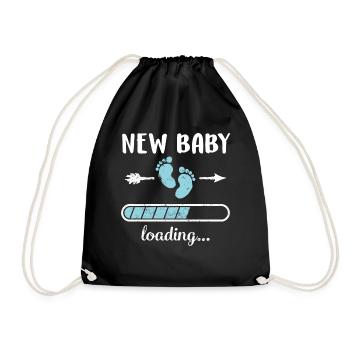 Chemise de maman enceinte, nouveau tee de chargement de bébé, bébé - Sac de sport léger - noir - Devant