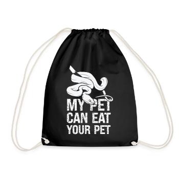 Serpent Serpent Mon animal de compagnie peut manger votre - Sac de sport léger - noir - Devant