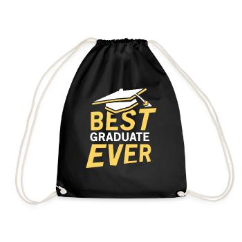 Best Graduate of All Time Graduated Graduates - Drawstring Bag - black - Front