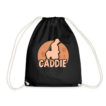 Caddie Beruf Golf Golfer Golfen - Turnbeutel - Schwarz - Vorne