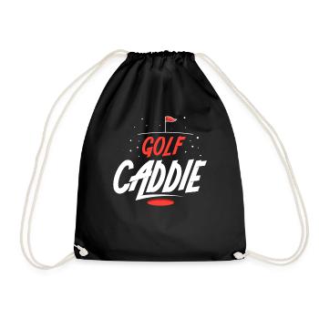 Golf Caddie Beruf Golfer Golfen - Turnbeutel - Schwarz - Vorne