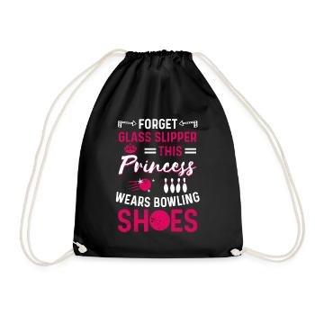 This Princess Wears Bowling Shoes für Bowler Frau - Turnbeutel - Schwarz - Vorne