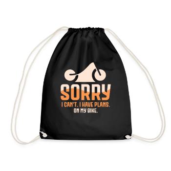 Je ne peux pas avoir de plans avec mon équipe de vélo - Sac de sport léger - noir - Devant