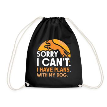 J’ai des plans avec mon chien Hobby Désolé l’équipe - Sac de sport léger - noir - Devant