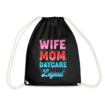 Childcare Daycare Provider Teacher - Drawstring Bag - black - Front