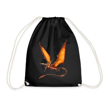 Kongamato Cryptozoology Bird - Drawstring Bag - black - Front