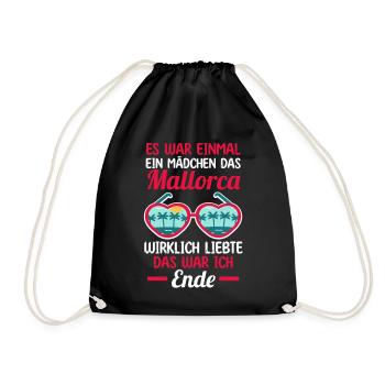 Es war einmal ein Mädchen das Mallorca wirklich li - Turnbeutel - Schwarz - Vorne