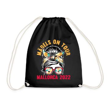 Mädels on Tour Mallorca 2022 - Turnbeutel - Schwarz - Vorne