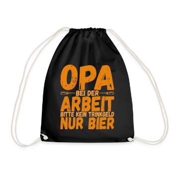 Opa Großvater - Turnbeutel - Schwarz - Vorne