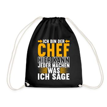 Abteilungsleiter Chef - Turnbeutel - Schwarz - Vorne
