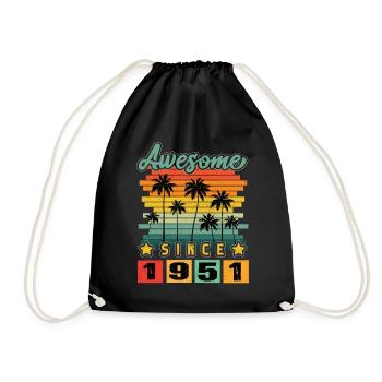 Awesome Since 1951 - Drawstring Bag - black - Front