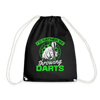 Jouer aux fléchettes joueur jeu de fléchettes je préférerais - Sac de sport léger - noir - Devant