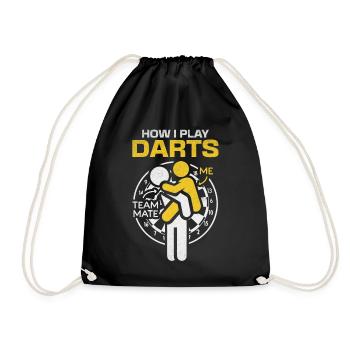 Comment jouer à Darts Funny Darts Player - Sac de sport léger - noir - Devant