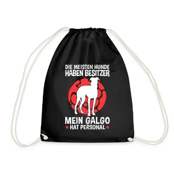 Mein Galgo Espanol hat Personal Spanien Windhund - Turnbeutel - Schwarz - Vorne