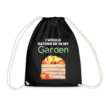 Garten Lustiger Spruch Hobbygärtner Geschenkidee - Turnbeutel - Schwarz - Vorne