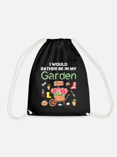 Garten Lustiger Spruch Hobbygärtner Geschenkidee - Turnbeutel - Schwarz