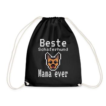 Beste Schäferhund Mama ever - Turnbeutel - Schwarz - Vorne