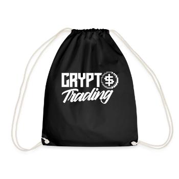Krypto Handel Trader Crypto Traden Trading - Turnbeutel - Schwarz - Vorne
