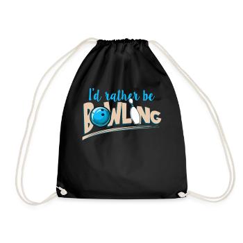 Ceci est ma chemise de bowling chanceux - Ne pas laver - Sac de sport léger - noir - Devant