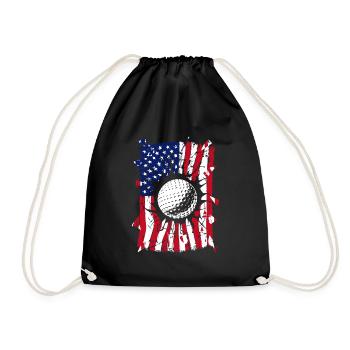 Golf Torn American Flag Golfeur - Sac de sport léger - noir - Devant