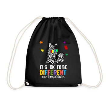 Autism Gift Autistic Asperger ADHD Autism - Drawstring Bag - black - Front