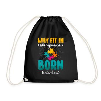 Autisme Cadeau Autiste Asperger TDAH Autisme - Sac de sport léger - noir - Devant