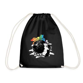 Autistic Tshirt Autimus Gift Asperger Children - Drawstring Bag - black - Front
