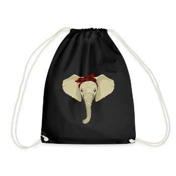 Cadeau d’éléphant pour Proboscis Africa Wilderness Zoo - Sac de sport léger - noir - Devant