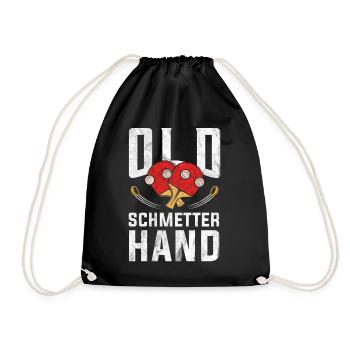 Table Tennis Table Tennis Player Gift Ping Pong - Drawstring Bag - black - Front