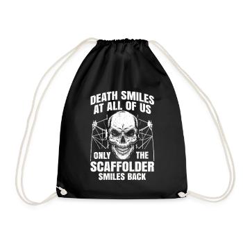 Scaffolding Builder Gift Work Occupation Construction Worker Job - Drawstring Bag - black - Front