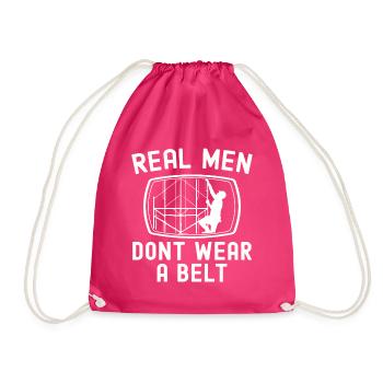 Scaffolding Builder Gift Work Occupation Construction Worker Job - Drawstring Bag - fuchsia - Front
