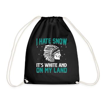 Indianer Ureinwohner Amerika Native American - Turnbeutel - Schwarz - Vorne