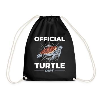Official Turtle Shirt Turtle Lovers - Drawstring Bag - black - Front