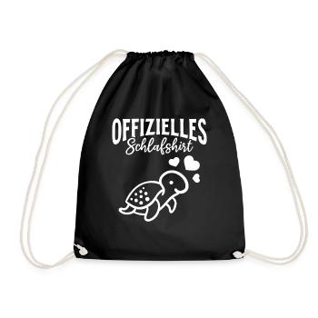 Süße Meeresschildkröte Offizielles Schlafshirt - Turnbeutel - Schwarz - Vorne
