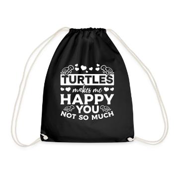 Les tortues me rendent heureux You Not so - Sac de sport léger - noir - Devant