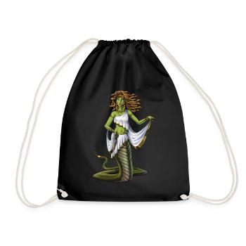 Altgriechische Göttin Medusa - Turnbeutel - Schwarz - Vorne