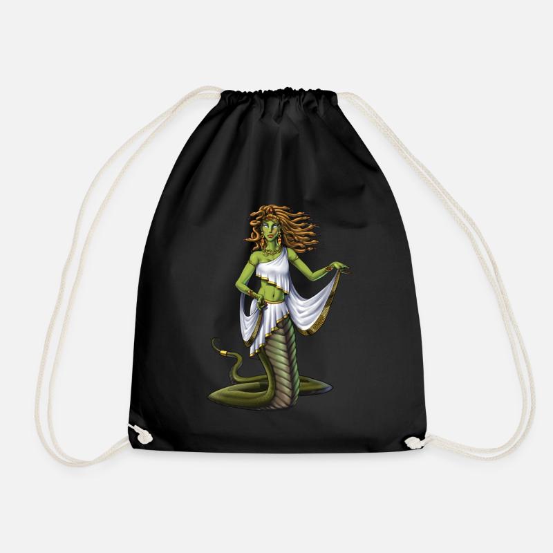Altgriechische Göttin Medusa - Turnbeutel - Schwarz