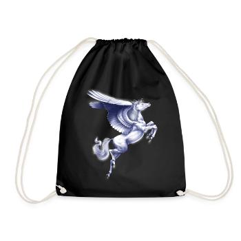 Greek Mythical Creature Pegasus - Drawstring Bag - black - Front